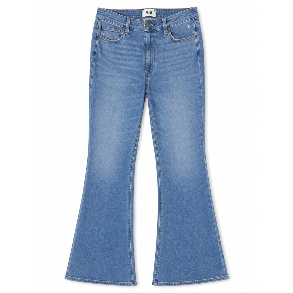PAIGE High Rise Bell Canyon Flare Jeans Blue Medium Wash Size 31